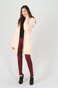 เสื้อโค้ทไหมพรมกันหนาวแบบหนา - Cable Knit Wool Thick Sweater Coat