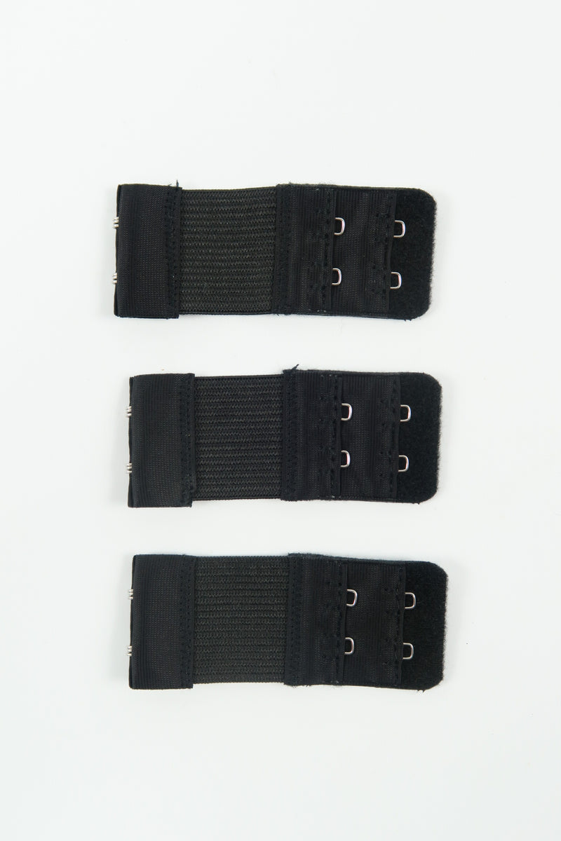 ตะขอต่อสายเสื้อชั้นในแบบมีสายยืด  -  Women's Elastic Bra Lingerie Extenders 3-Hooks 3 Rows Extension Straps in Different