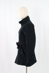 เสื้อโค้ทผ้าวูลกันหนาว  - Double-Breasted Woolen Coat with Belt