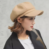 หมวกแฟชั่นทรง Cabbie - Cotton Newsboy Gatsby Apple Cabbie Cap