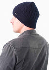 หมวกไหมพรมถักลายเปีย บุขนด้านในสำหรับกันหนาว No.688 - Unisex Cable Knit Fleece Lining Knit Beanie Ski Hat