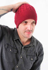 หมวกไหมพรมถักลายเปีย บุขนด้านในสำหรับกันหนาว No.688 - Unisex Cable Knit Fleece Lining Knit Beanie Ski Hat