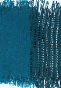ผ้าพันคอไหมพรมทรงอินฟินิตี้ทูโทน - Warm Knit Infinity Scarf With Tassels