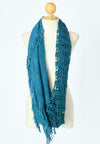 ผ้าพันคอไหมพรมทรงอินฟินิตี้ทูโทน - Warm Knit Infinity Scarf With Tassels