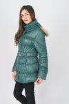 เสื้อโค้ทดาวน์กันหนาวพร้อมเข็มขัด - Winter Premium Thickened Fox Fur Hooded Down Jacket With Belt