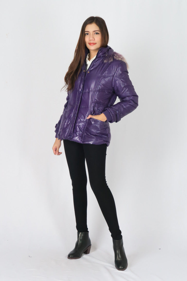 เสื้อโค้ทดาวน์กันหนาว - Windproof Slim fit Chevron Down Coat