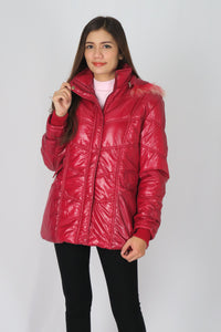 เสื้อโค้ทดาวน์กันหนาว - Windproof Slim fit Chevron Down Coat