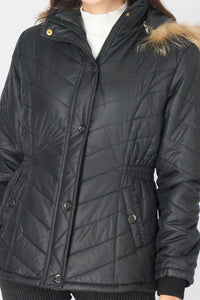 เสื้อโค้ทดาวน์กันหนาว - Windproof Slim fit Chevron Down Coat