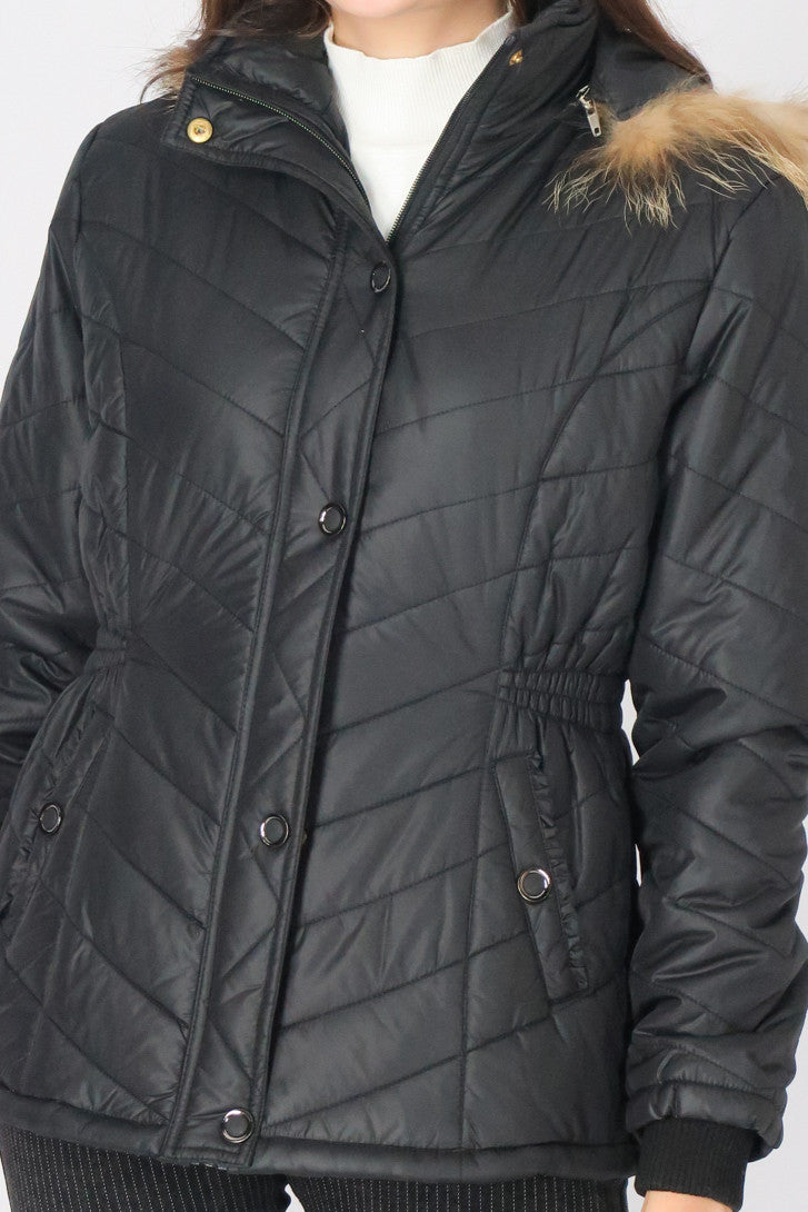 เสื้อโค้ทดาวน์กันหนาว - Windproof Slim fit Chevron Down Coat
