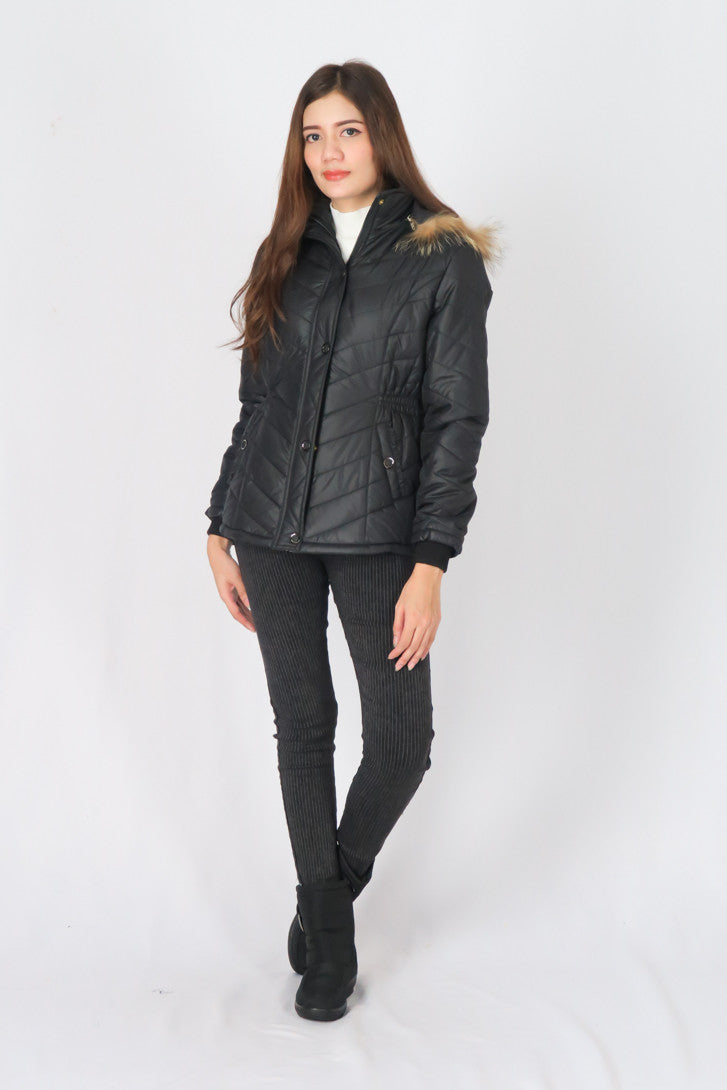 เสื้อโค้ทดาวน์กันหนาว - Windproof Slim fit Chevron Down Coat