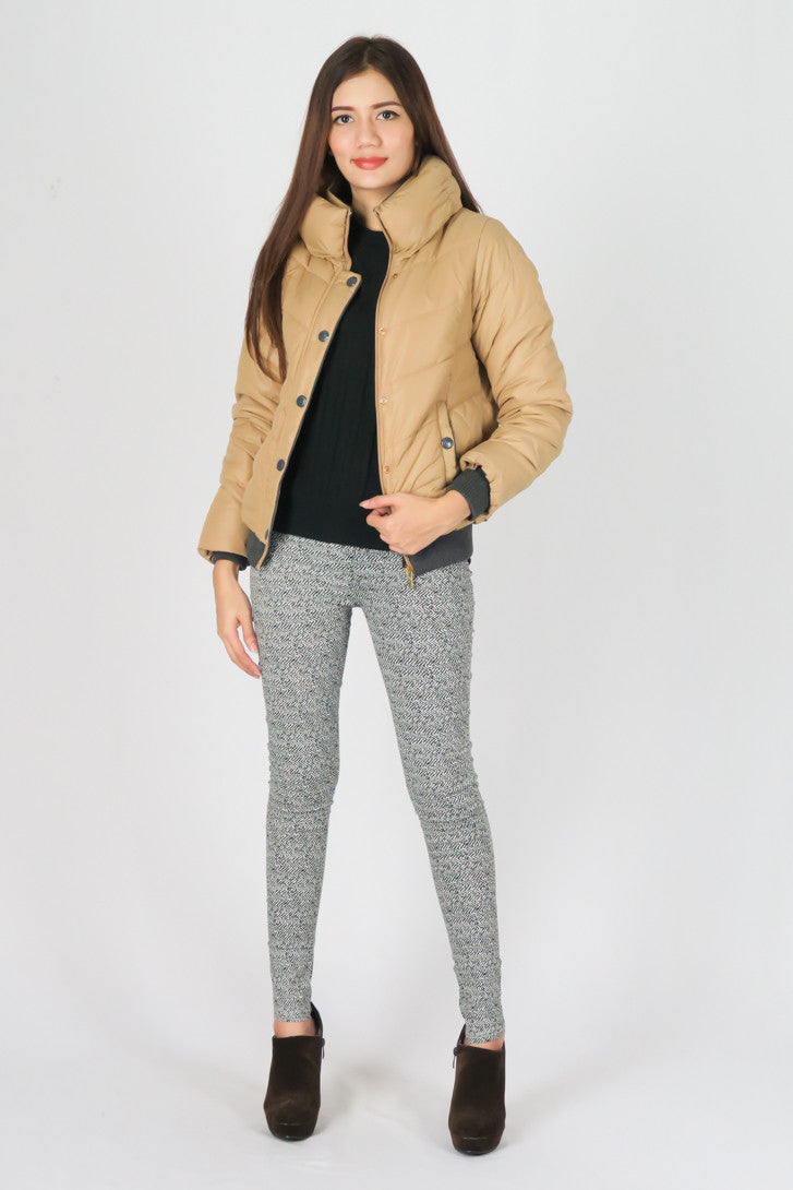 เสื้อแจ็คเก็ตดาวน์กันหนาว - Slim Fit Hooded Down Jacket
