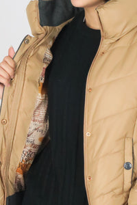 เสื้อแจ็คเก็ตดาวน์กันหนาว - Slim Fit Hooded Down Jacket