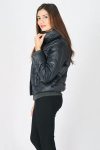 เสื้อแจ็คเก็ตดาวน์กันหนาว - Slim Fit Hooded Down Jacket