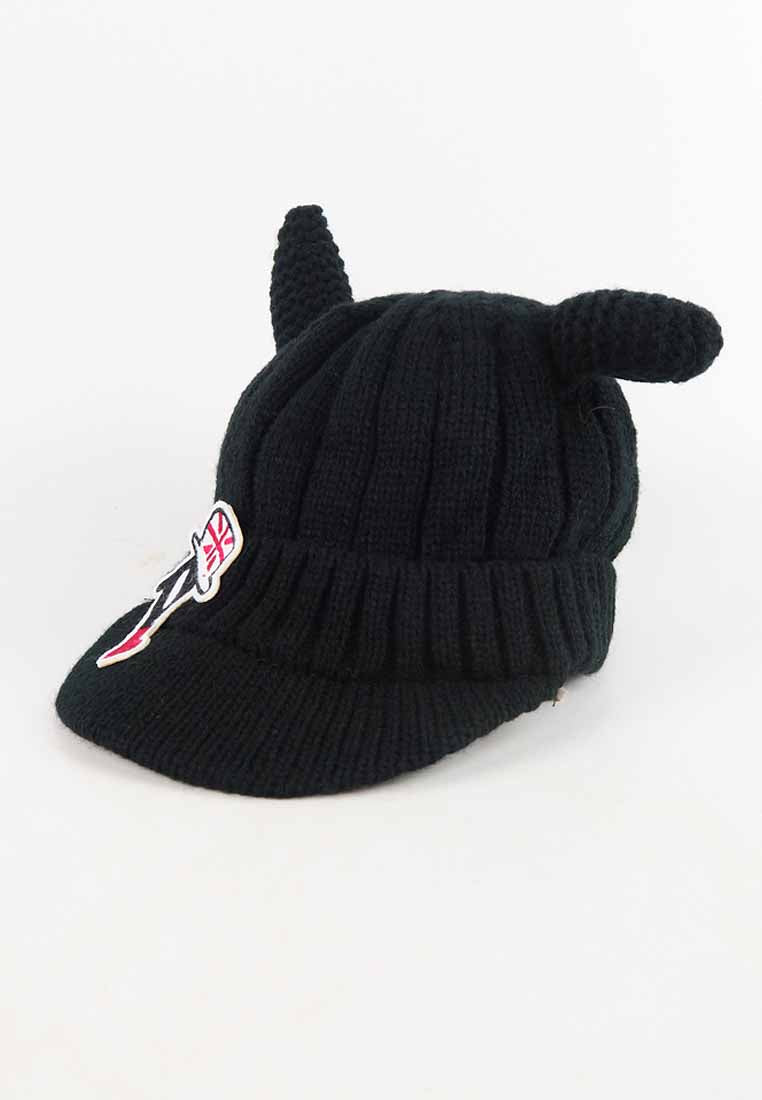 หมวกไหมพรม หมวกแก็ปไหมพรม สำหรับเด็ก - Winter Monster Eyes Visor Knit Hat for Boys and Girls