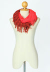 ผ้าพันคอไหมพรมทรงอินฟินิตี้ทูโทน - Warm Knit Infinity Scarf With Tassels