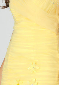 เดรสชีฟองเกาะอก - Strapless Chiffon Evening Dress
