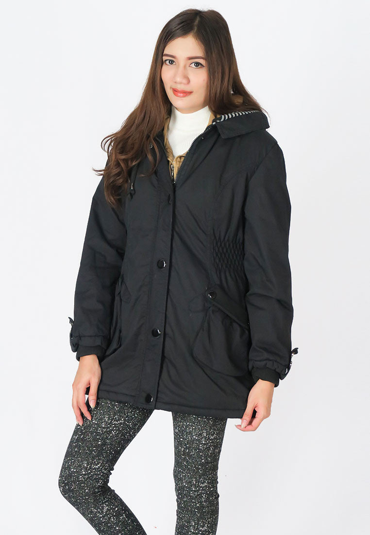 เสื้อแจ็คเก็ตปาร์เกอะบุขนหนาพิเศษ - Hooded Wind Parka Jacket