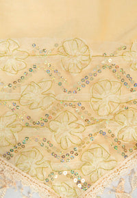 ผ้าพันคอแต่งพู่ลูกไม้ - Tassel Leafy Lace Scarf
