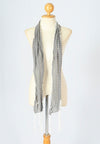 ผ้าพันคอแต่งพู่ลูกไม้ - Tassel Leafy Lace Scarf
