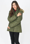 เสื้อโค้ทดาวน์ไลท์กันหนาวมีฮู้ด - Lightweight Hooded Down Jacket
