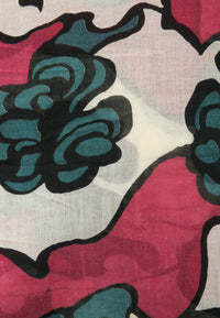 ผ้าพันคอลายดอก - Floral Lightweight Shawl Scarf
