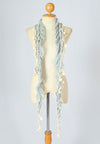 ผ้าพันคอแต่งพู่ลูกไม้ - Tassel Leafy Lace Scarf