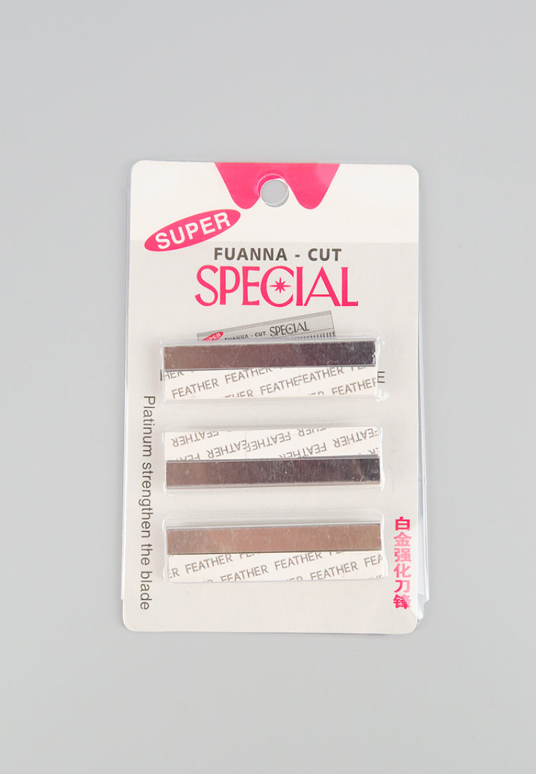 ใบมีดกันคิ้ว สเตนเลสสตีล 2 ชิ้น - 2 Pcs feather Cut Stainless Blade Hair Styling Razor (Japan)