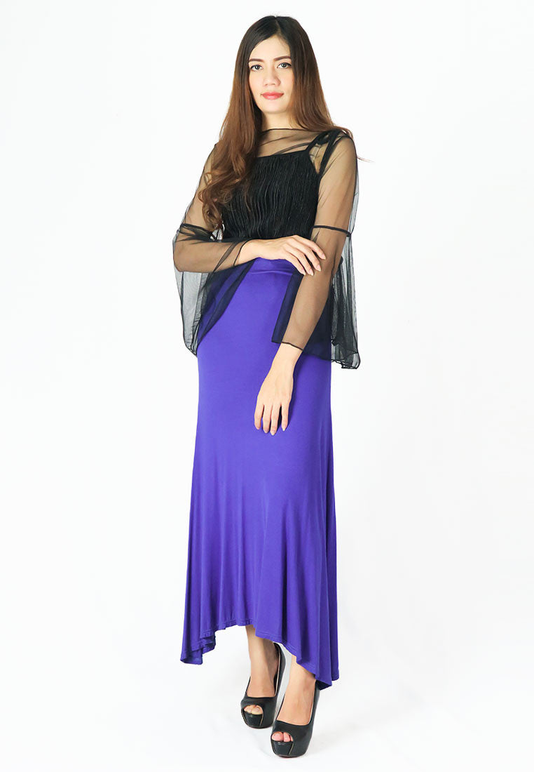 กระโปรงยาวทรงเอ - Handkerchief Maxi Skirt