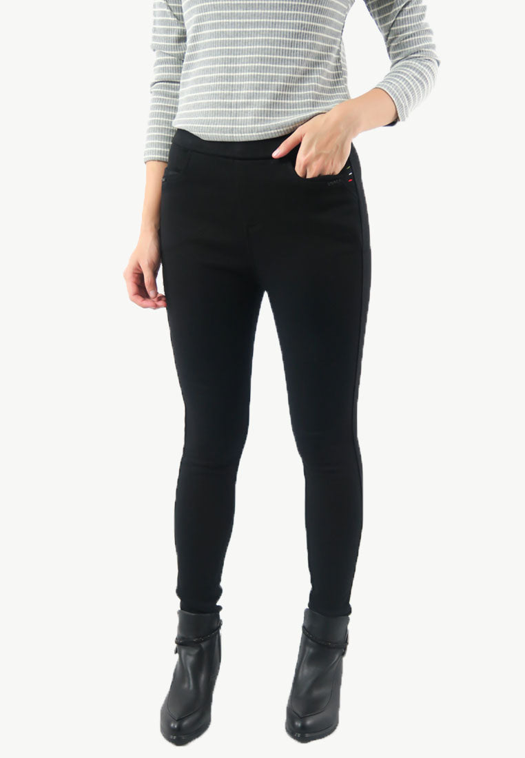 กางเกงบุกันหนาว ทรงสกินนี่ - Thermal Heatach Fleece Lining Skinny Pant No.1737