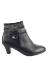 รองเท้าบูทหนังส้นสูง S279 - Genuine Leather Low Heel Ankle Boots