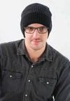 หมวกไหมพรมเเบบบุขนด้านใน H-146 - Wool Rib Beanie Hat