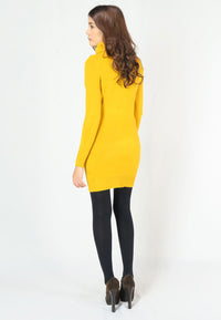 เสื้อไหมพรมคอเต่าทรงยาว No.8742- Basic Slim Turtleneck Long Sweater