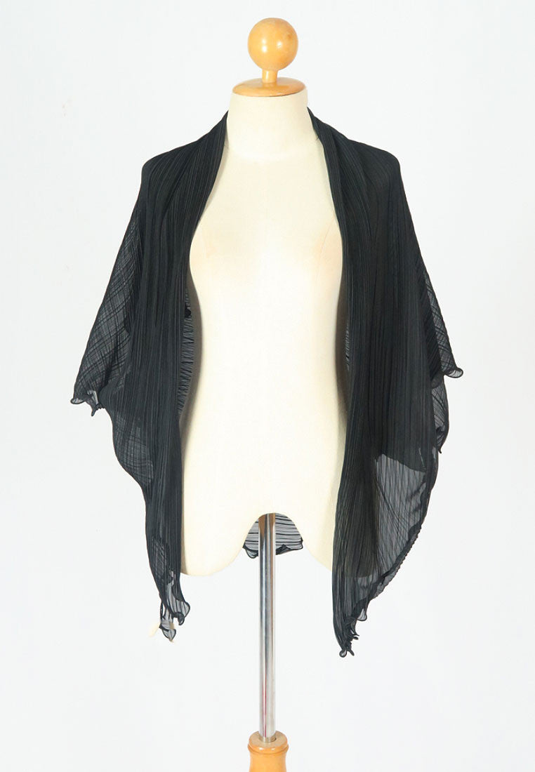 ผ้าพันคอชีฟองแบบพลีท - Pleated Chiffon Lightweight Wrap Scarf