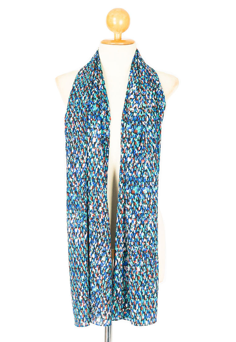 ผ้าพันคอชีฟองซิลค์ - Toffy Printed Chiffon Silk Scarf