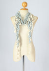 ผ้าพันคอแต่งพู่ลูกไม้ - Tassel Leafy Lace Scarf