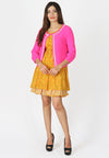 เสื้อคลุมไหมพรมตัวสั้นแต่งมุกแถว - Crop Knit Wool Cardigan with Pearl Row