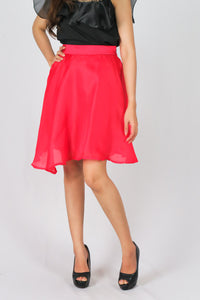 กระโปรงบานทรงวงกลม - Silk Curcle Midi Skirt