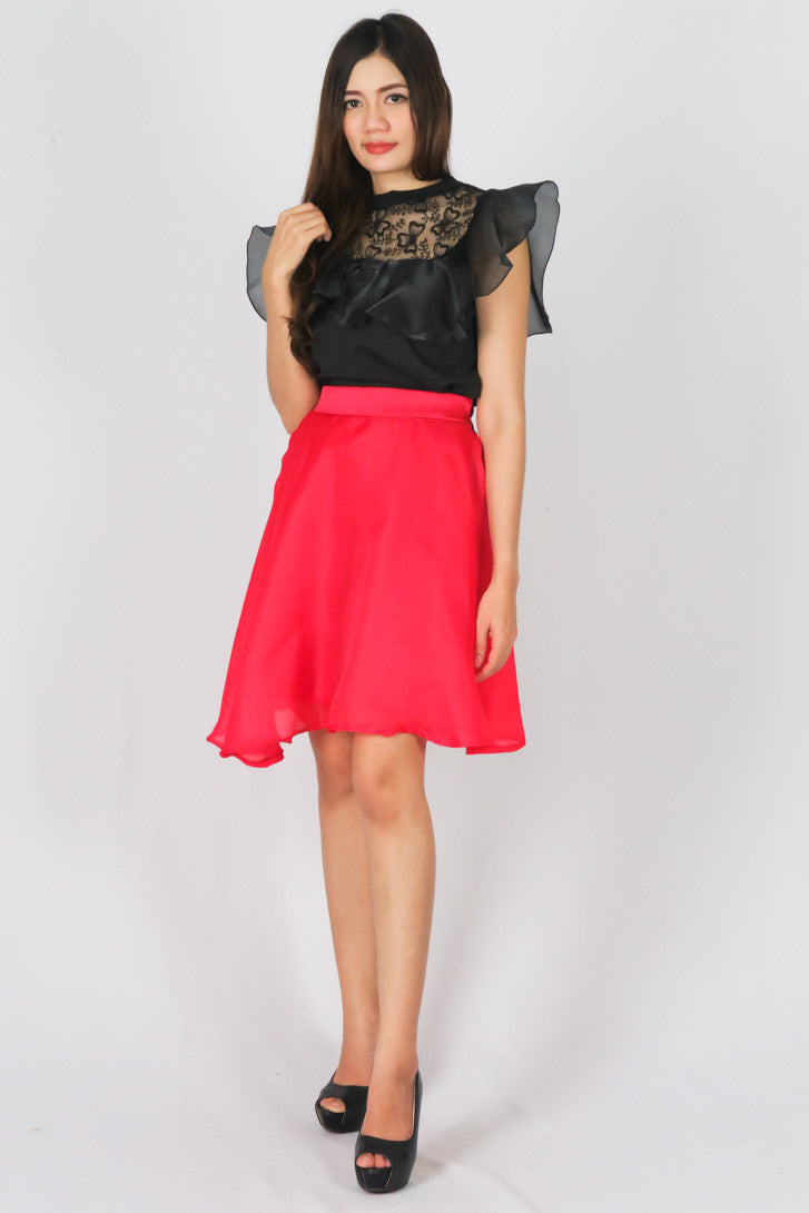 กระโปรงบานทรงวงกลม - Silk Curcle Midi Skirt