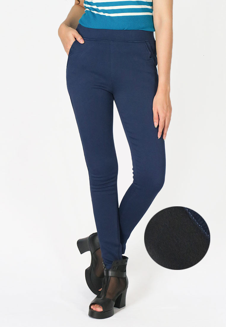 กางเกงบุขนกันหนาวทรงสกินนี่ - Warm Thick Velvet Pencil Pants