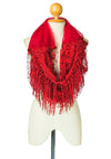 ผ้าพันคอซิลค์ - Reindeer Tassel Silk Shawl Scarf