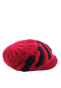 หมวกไหมพรมทอสลับสี - Visor Wool Knit Hat