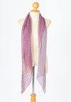 ผ้าพันคอปักลายผสมลายถัก - Shawl Lace Embroidered Scarf