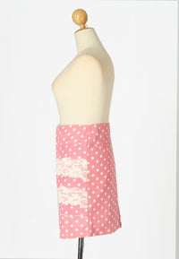 กระโปรงทรงดินสอลายจุด - Short Pencil Polka Dot Skirt