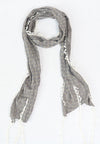 ผ้าพันคอแต่งพู่ลูกไม้ - Tassel Leafy Lace Scarf