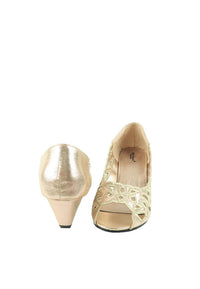 รองเท้าคัตชูส้นเตี้ยแต่งโบว์ - Mid-Heel Comfort Slip-On Loafers Shoes