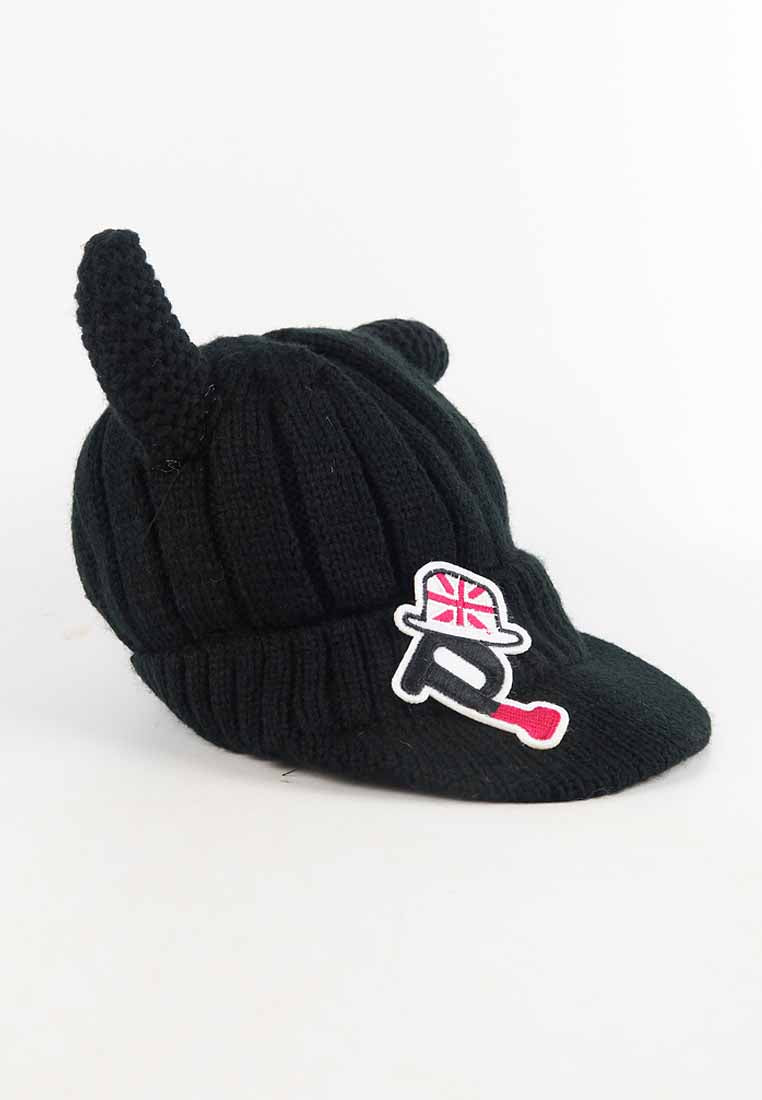หมวกไหมพรม หมวกแก็ปไหมพรม สำหรับเด็ก - Winter Monster Eyes Visor Knit Hat for Boys and Girls