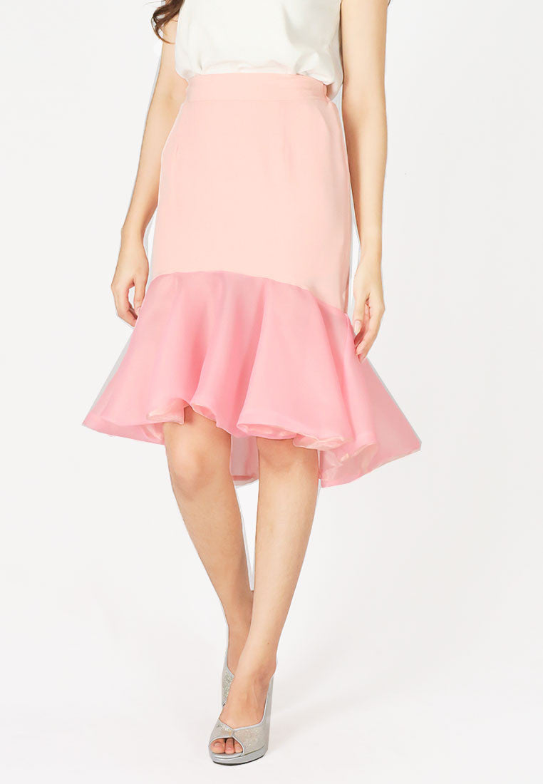 กระโปรงชายระบาย - Mermaid Midi Skirt