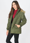 เสื้อโค้ทดาวน์ไลท์กันหนาวมีฮู้ด - Lightweight Hooded Down Jacket