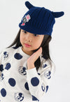 หมวกไหมพรม หมวกแก็ปไหมพรม สำหรับเด็ก - Winter Monster Eyes Visor Knit Hat for Boys and Girls