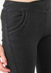 กางเกงขายาว ทรงสกินนี่แบบบุกันหนาว - Skinny Pencil Fleece Lined Pants